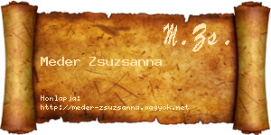 Meder Zsuzsanna névjegykártya